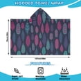 thumbnail image 2 of Multicolor Feather Pattern Hooded Bath Towel，50"x30" for Ages 3 To 12 Kids, Quick Dry Lightweight Soft Microfiber Hood Beach Towel Cover Up for Kids, 2 of 7