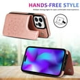 thumbnail image 3 of Dteck Embossed Flower Pattern Wallet Case for iPhone 14 Pro,Magnetic Leather Card Slots Women Girl Case Shockproof Kickstand Flip Cover for iPhone 14 Pro,Rosegold, 3 of 8