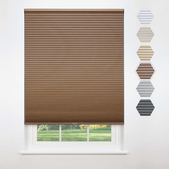 Linen Avenue Cordless Standard Blackout Cellular Shade 62 W x 48 H, Harvest (Arrives 1/4" Narrower)