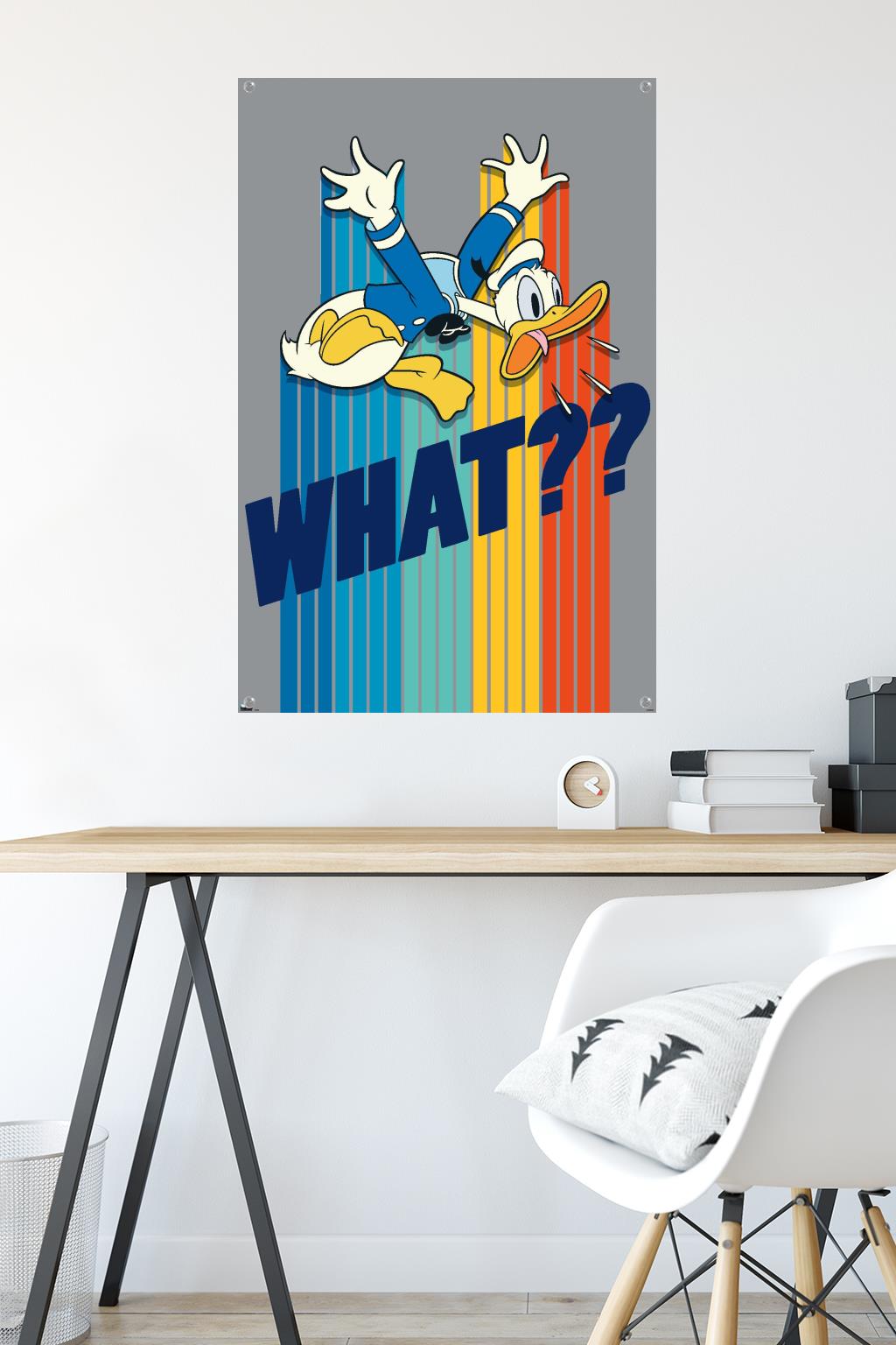 Disney Donald Duck - What Wall Poster with Pushpins, 22.375" x 34"