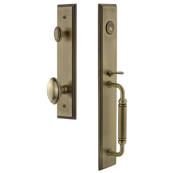 Grandeur Carcgredn_Eset_238 Carre Solid Brass Rose Keyed Entry Single Cylinder Full Plate