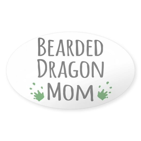CafePress - Bearded Dragon Mom Sticker - Sticker (Oval)