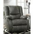 thumbnail image 2 of Signature Design by Ashley Bladewood Faux Leather Upholstered Manual Zero Wall Recliner, Gray, 2 of 7