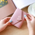 thumbnail image 1 of Retro Sweet Style Wallet Heart Shape Buckle Short Purse Small Money Clip Pocket, 1 of 1