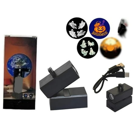 

OKHGEG87 Clearance Night Lights Mini Halloween Projection Lamp Halloween Projector Lights With 5 Projection Film Rechargeable Halloween Projector Lights Halloween Projection Lamp Black