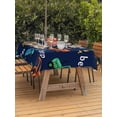 thumbnail image 2 of Outdoor Tablecloth with Umbrella Hole and Zipper, Cartoon Tractor Rectangle Table Cloth 60x84 Inch Waterproof Tablecloth, Cute Beep Car Digger Shovel Truck Navy Blue Picnic Table Cover for Patio, 2 of 7