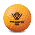 thumbnail image 2 of DIAWINGS MAX DISTANCE GOLF BALL ORANGE 12 Balls, 2 of 7