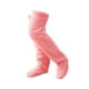 thumbnail image 4 of Calentadores de piernas de felpa calcetines hasta el muslo, medias largas para botas, medias cómodas para zapatillas, calcetines hasta la para , rosa, 4 of 10