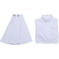 thumbnail image 6 of Adult Short White Dress Crop Top Skirt Suit Outfit for Women Teen, 6 of 7