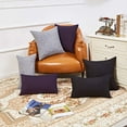 thumbnail image 4 of Dinheiro Juego de 2 fundas de almohada lumbar de color puro, fundas de almohada decorativas de lino rústico para decoración de sofá, 4 of 7