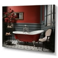 thumbnail image 2 of Designart "Red Modern Bathroom beauty III" Bath & Laundry Canvas Art Print, 2 of 5