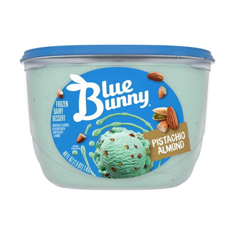 Blue Bunny Pistachio Almond Flavored Premium Frozen Dessert, 48 fl