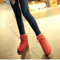thumbnail image 4 of Autumn and Winter Student Snow Boots Women's Short Boots Snow Boots lace-up Flat-Heeled Korean Fashion Cotton Shoes, 4 of 10