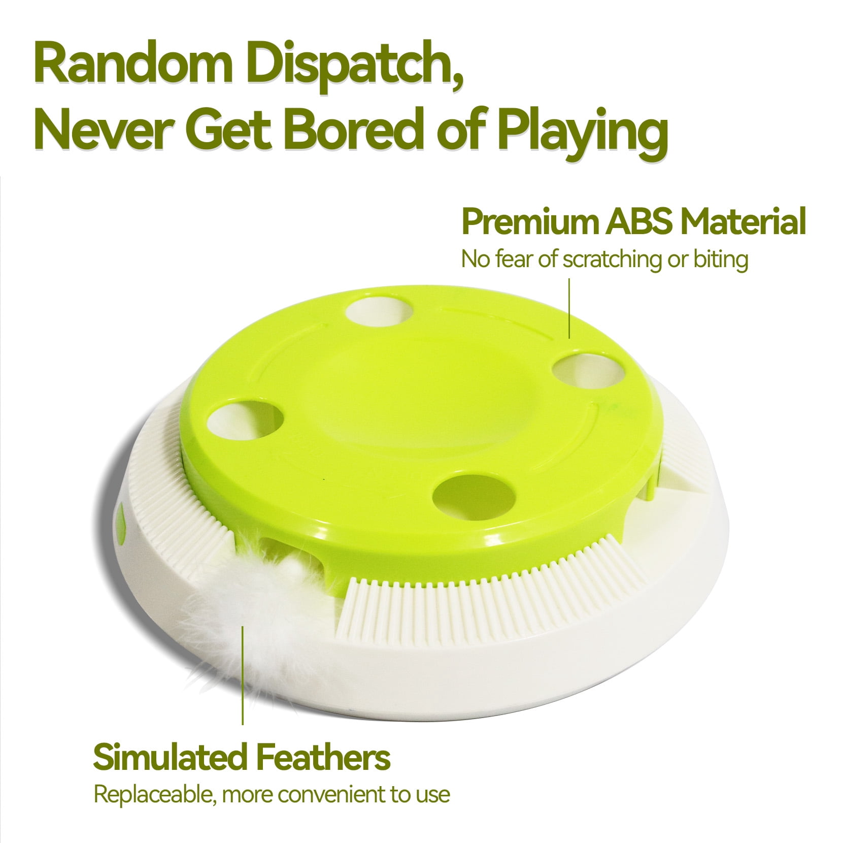 DOOKRON Cat Toys,A Magical Tool for Cats to Entertain Themselves and Relieve Boredom, Cat Teasing Stick Toys with Feather Replacement Heads.