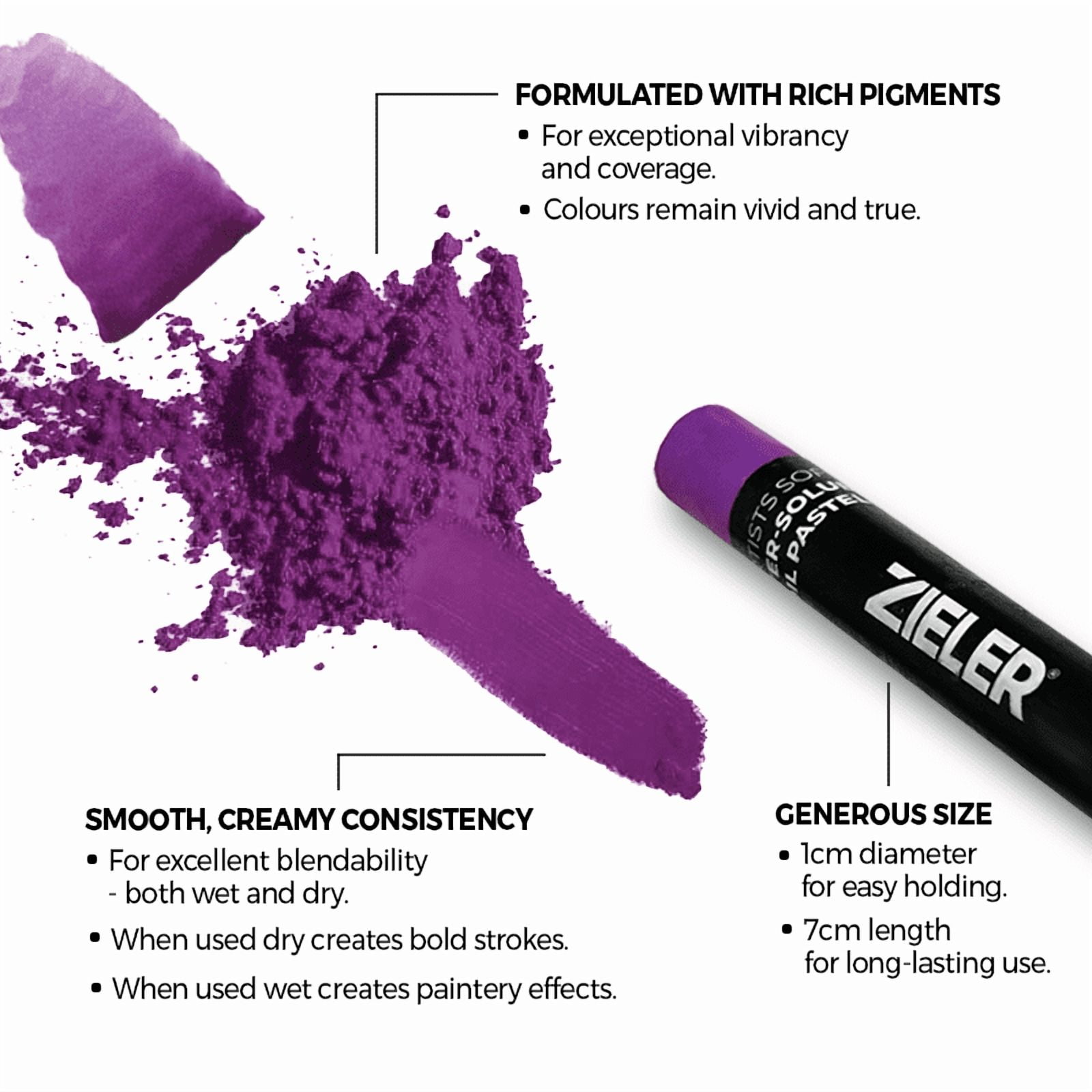 Zieler® 24 Artists Soft Water-soluble Oil Pastels