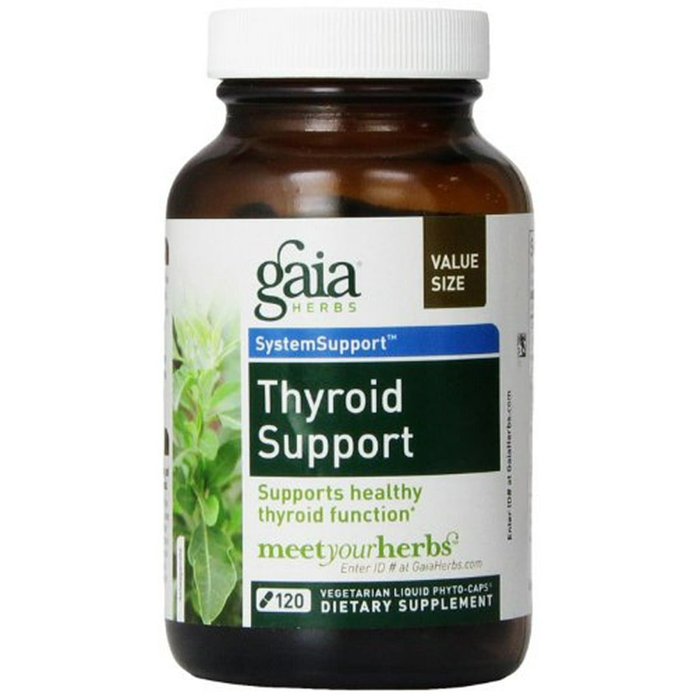 Gaia Herbs Thyroid Support Liquid PhytoCapsules, 120 Count Walmart