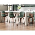 thumbnail image 7 of LainTene Bar Stools Set of 3, 26" Bentwood Barstools with Arms High Back, Mid-Century Modern Counter Height Swivel Bar Chairs for Kitchen Island, 7 of 7