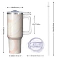 thumbnail image 2 of Floral 40oz Tumbler– Stainless Steel Insulated Tumbler with Handle and Straw, Large Capacity Travel Cup for Hot & Cold Drinks,Thanksgiving,Christmas, Spring,Flower, 2 of 6