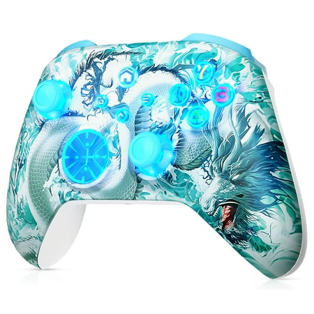 Bonadget RGB Xbox Controller Wireless for PC/Xbox(Upgrade Needed for Xbox)Game Controller Compatible with Xbox One S/Xbox Series X/S & Windows 10, Wireless Gaming Joystick with Turbo Function