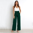 thumbnail image 4 of Gvdentm Dress Pants Women Work Business Pants Straight Leg Flared Trousers Ladies Slacks with Pockets Z4-Green,L, 4 of 9