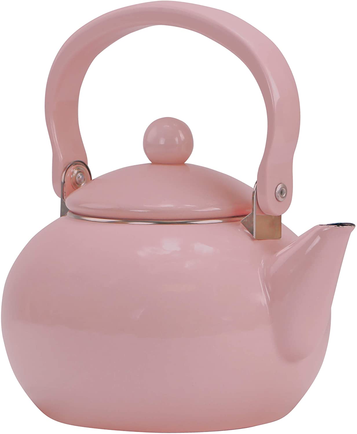 pink whistling tea kettle