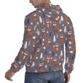 thumbnail image 6 of Fotbe Men's Hoodie with Snowflake Fox Pattern - Kangaroo Pocket Pullover Hooded Sweatshirt, Perfect for Daily Wear, Travel, and Home-Small, 6 of 7