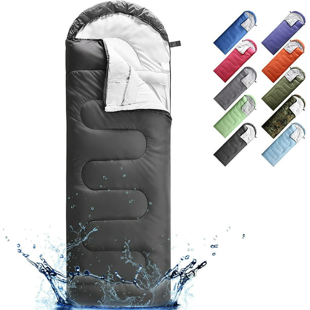 MOONCAST 0 ºC Sleeping Bags, Sack Portable Lightweight for Camping, Dark Gray - Walmart.com