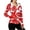 Red, variant on Purcolt Womens Tropical Palm Tree Print Hooded Jacket Comfort Casual Sun Protection White Lined Long Sleeve Full Zip Outerwear Lightweight Loose Fit Sport Cardigan