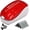 Red, variant on This electric stapler includes 2000 staples and a staple remover. It has a comfortable grip, a 25-sheet capacity, and can be powered by an AC adapter or batteries (batteries not included).