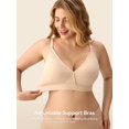 thumbnail image 4 of - Sujetadores de lactancia para lactancia merna, sin costuras, cuello en V, sin costuras, brasier de mernidad para embarazo, posparto, brasier para dormir, 4 of 5