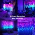 thumbnail image 5 of Curtain Lights- 19.7x9.8ft 600 LED Window Curtain String Light, 8 Modes Timer Waterproof, 31V Low Voltage AC Powered Fairy Hanging Lights for Wedding Party Home Garden Bedroom, 5 of 6