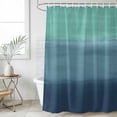 thumbnail image 6 of Teal Blue Ombre Shower Curtain Set - Standard 72" x 72" Washable Bathtub Curtain with 12 Hooks, Modern Abstract Art Texture Waterproof Fabric Stall Shower Curtains for Bathroom/Bathtub Décor, 6 of 6