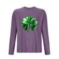 thumbnail image 4 of ZRGHAOYLQ Men's St Patricks Days Shirts Funny Shamrock Graphic Tees Cotton Workout Long Sleeve Pullover Tops Plus Size Crewneck Big and Tall Daily T Shirts, 4 of 4