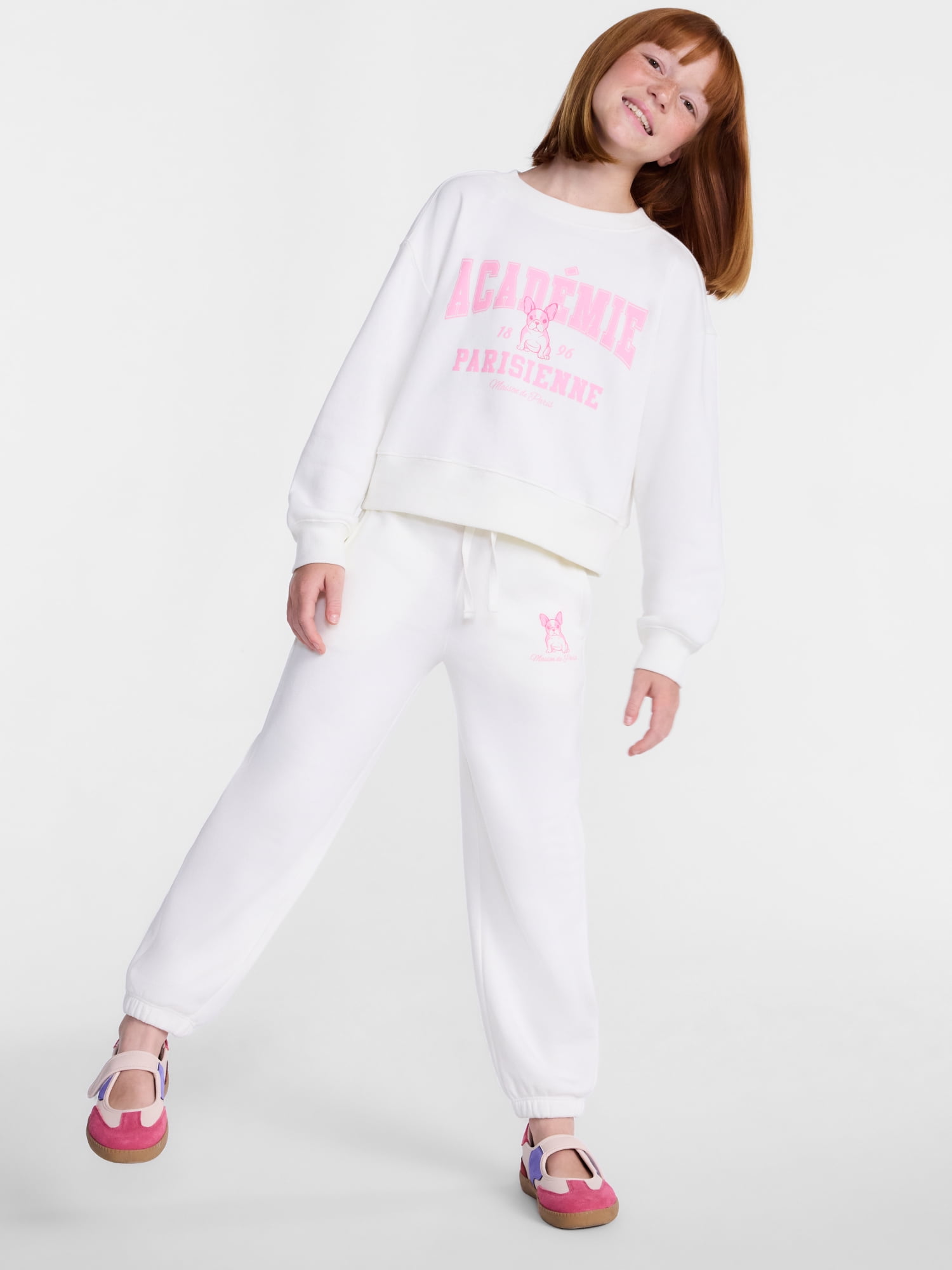Wonder Nation Girls Fleece Pullover, Sizes 4-18 & Plus
