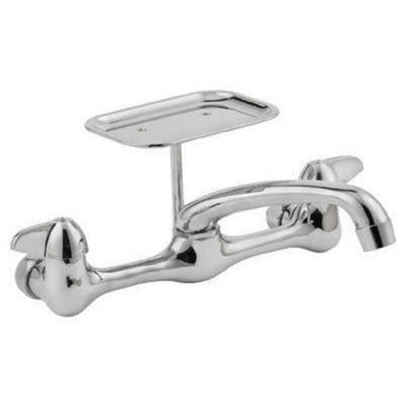 Homewerks Worldwide 240561 HomePointe Wall Mount Kitchen Faucet with 2 Handle - Chrome