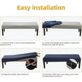 thumbnail image 7 of Stretch Jacquard Dining Bench Cover - Anti-Dust Removable Bench Slipcover - Style 2, 7 of 7
