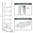 thumbnail image 4 of Smart Design Over the Door Pantry Organizer Rack w/ 6 Baskets -18.5 x 63.2 inch- White, 4 of 10