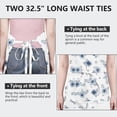 thumbnail image 6 of Pioneer Flower Floral Print Pattern Apron for Women and Men, Cotton Linen Waterproof with Pockets, Adjustable, 33x27 Inch for Kitchen, Gardening, BBQ, Salon, 6 of 6