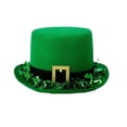 thumbnail image 2 of St Patricks Day Cowboy Hat Adult Unisex St. Patrick's Day Hats Shamrock Hat Accessories,Green, 2 of 3