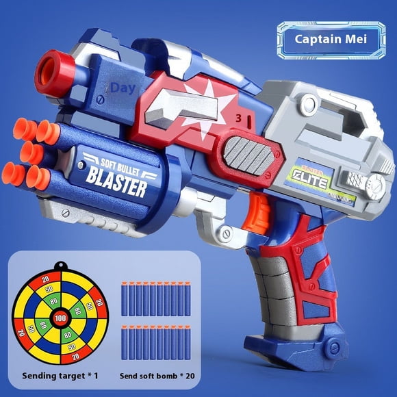 Pistolet à Balles Souples pour Enfants, Jouet de simulation, Tireur à Ventouse, Garçon de 3 à 9 Ans, Arrache des Balles, Pistolet pour Bébé, Cadeau d'Anniversaire