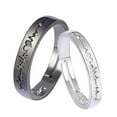 thumbnail image 2 of Dalazy Lover Couple Rings Adjustable Punk for Wedding Engagement Party Coeur, 2 of 6