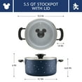 thumbnail image 5 of Farberware Disney Bon Voyage 5.5 Quart Ceramic Nonstick Stockpot with Lid, Dishwasher Safe, Blue, 5 of 17