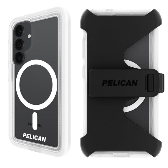 Pelican Voyager Samsung Galaxy S25 Magnetic Case with Holster - Clear