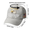 thumbnail image 4 of Military Veteran Baseball Cap with DD-214 Design, Patriotic Service Hat for Retired Soldiers, Adjustable Men's Hat for Veterans Day Gifts (Grey), 4 of 5