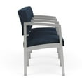thumbnail image 4 of Lenox Steel Reception Waiting Room 3 Seats Chair / Silver Steel / Blue, 4 of 5