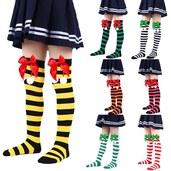 Hwmodou Toddler Socks Kids Christmas Socks Boys Girls Warm Socks Novel Christmas Socks Kids Children Cute Socks Stocking For Christmas Novelty Socks,6-12Y