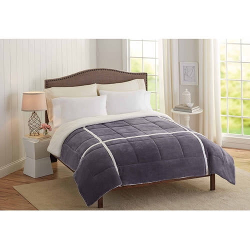 Better Homes & Gardens Velvet Plush Reverse to Sherpa Bedding Comforter