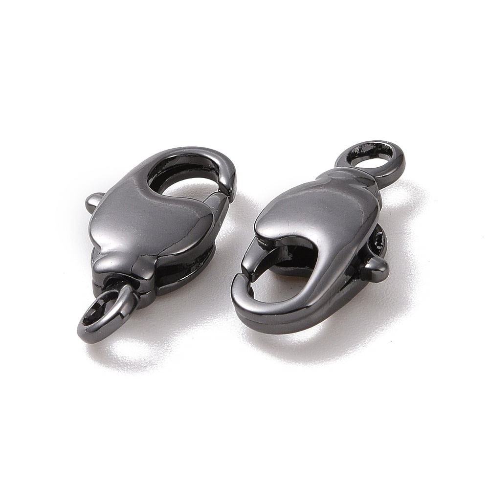 50pcs Rack Plating Brass Swivel Lobster Claw Clasps Swivel Snap Hook Long-Lasting Gunmetal 17x9x3.5mm
