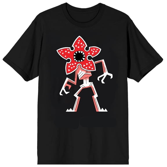 Bioworld Stranger Things Demogorgon Fan Club Retro Pixel-Art Graphic Tee | Officially Licensed Netflix Adult Crew Neck T-Shirt-Medium