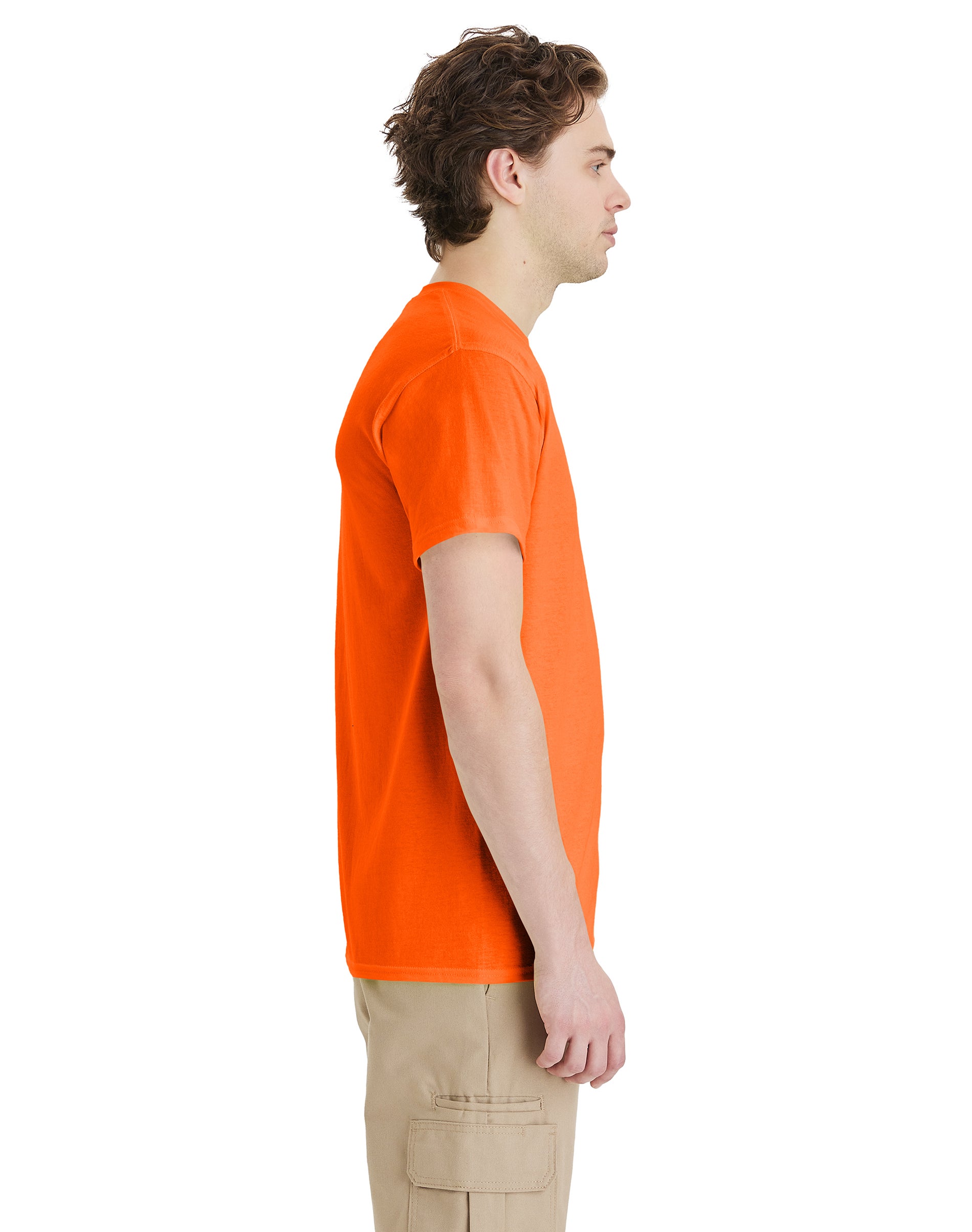 Hanes Workwear X-Temp Men's Pocket T-Shirt, 2-Pack Safety Orange M - image 2 of 5